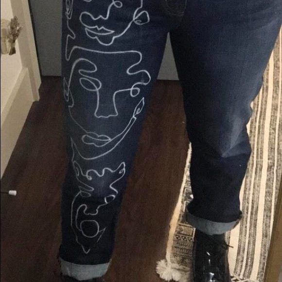 Abstract Face Jeans - Picture 4 of 7